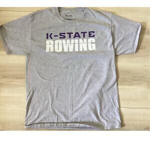 Champion K-Sate Rowing Size Large Gray Shirt NWOT